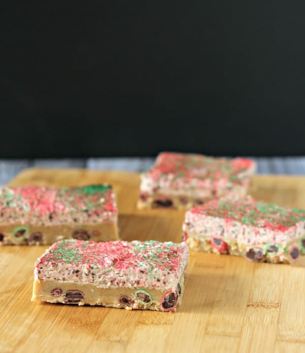 Gingerbread M&M Cookie Bars with Gingerbread M&M