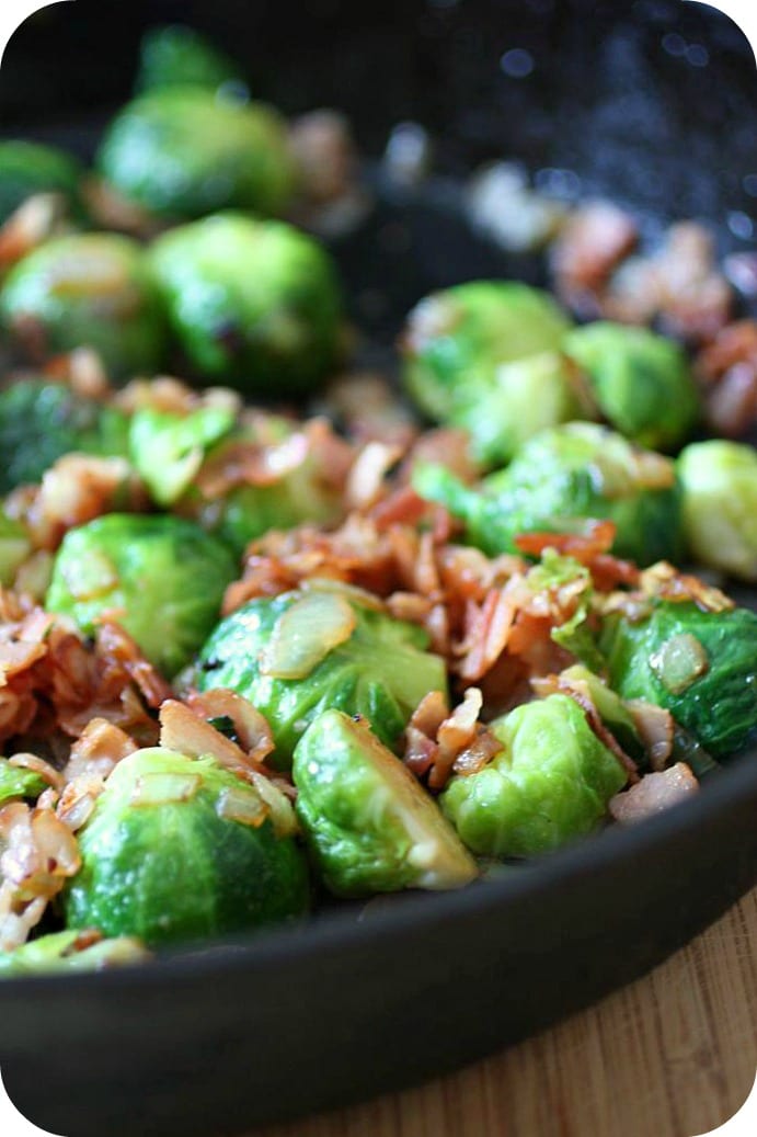 Brussels Sprouts with Pancetta {Guest Post} - Rachel Cooks®