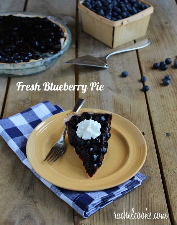 Fresh Blueberry Pie - This summertime recipe is one of my absolute favorites. The filling is no-bake! Get the easy recipe on RachelCooks.com.