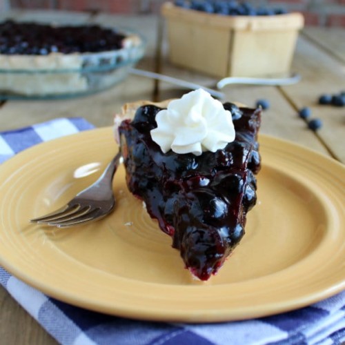 Fresh Blueberry Pie - This summertime recipe is one of my absolute favorites. The filling is no-bake! Get the easy recipe on RachelCooks.com.