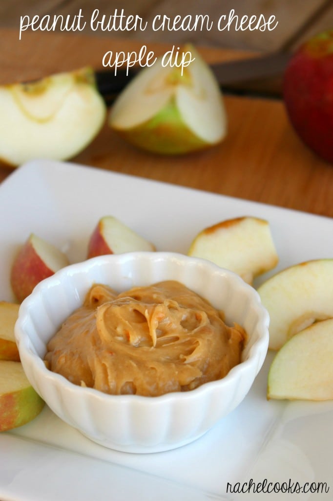 Looking for a way to dress up your apples? Try this absolutely irresistible peanut butter cream cheese apple dip. Get the easy recipe on RachelCooks.com!