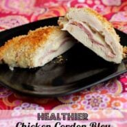 This healthier Chicken Cordon Bleu tastes just as great as the fried version -- maybe better! Get the healthy recipe on RachelCooks.com!