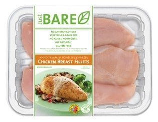 Image of a package of Just Bare Chicken Breast Fillets.