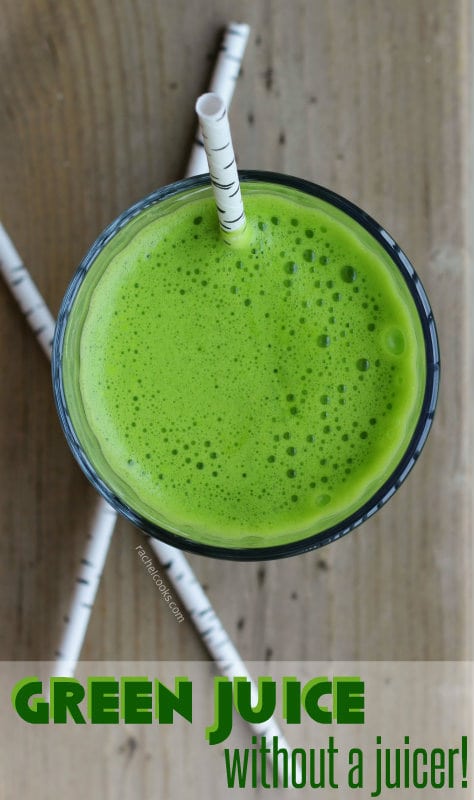 Green Juice Without a Juicer! - Get the easy method and healthy recipe on RachelCooks.com