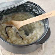Homemade Applesauce with Pears and Vanilla Beans - get the easy a flavorful side dish or dessert recipe on RachelCooks.com