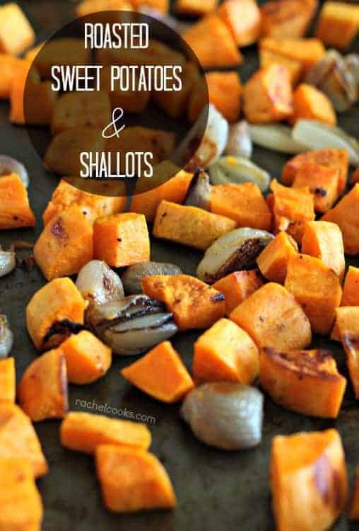 Maple Mustard Roasted Sweet Potatoes and Shallots - Rachel Cooks®