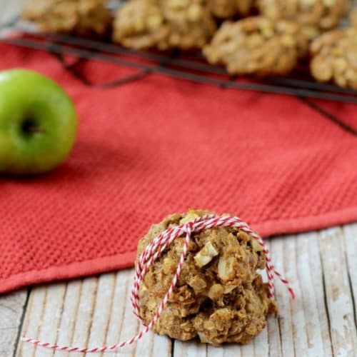 These apple crisp breakfast cookies give you all the flavors of apple crisp in one tasty, portable, healthy little package. Eat one for breakfast and your day is already off to a great start. Get the easy recipe on RachelCooks.com!