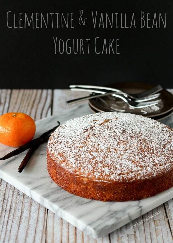 clementine vanilla bean yogurt cake