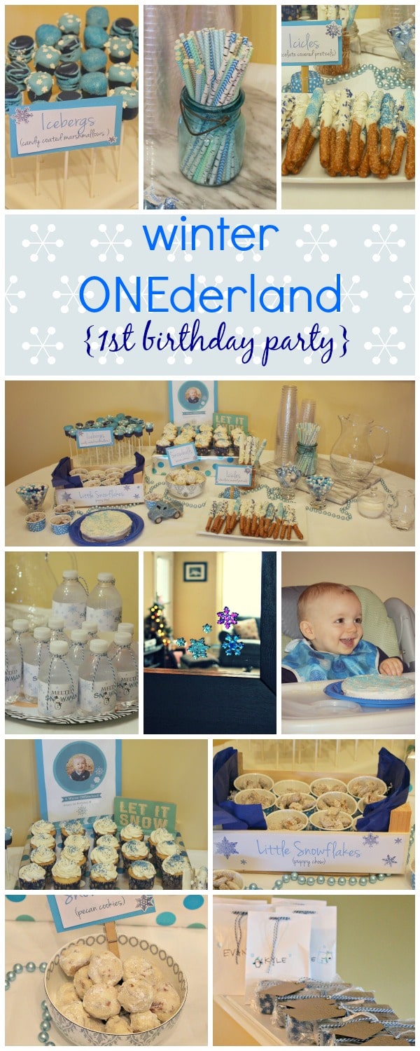Winter ONEderland Birthday Party -- an fun and easy birthday party theme on RachelCooks.com