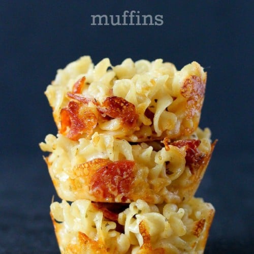 Pizza Macaroni and Cheese Muffins on RachelCooks.com