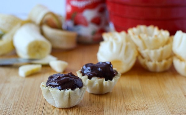 Filled pastry cups.
