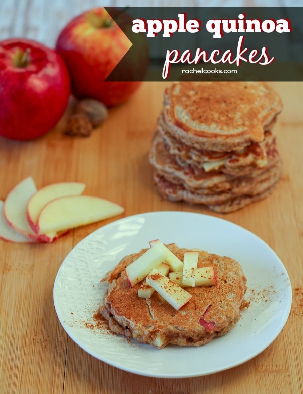 Apple Quinoa Pancakes on RachelCooks.com