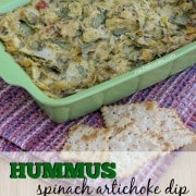 Hummus Spinach Artichoke Dip on RachelCooks.com