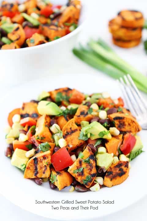 Southwestern Grilled Sweet Potato Salad from TwoPeasandTheirPod.com