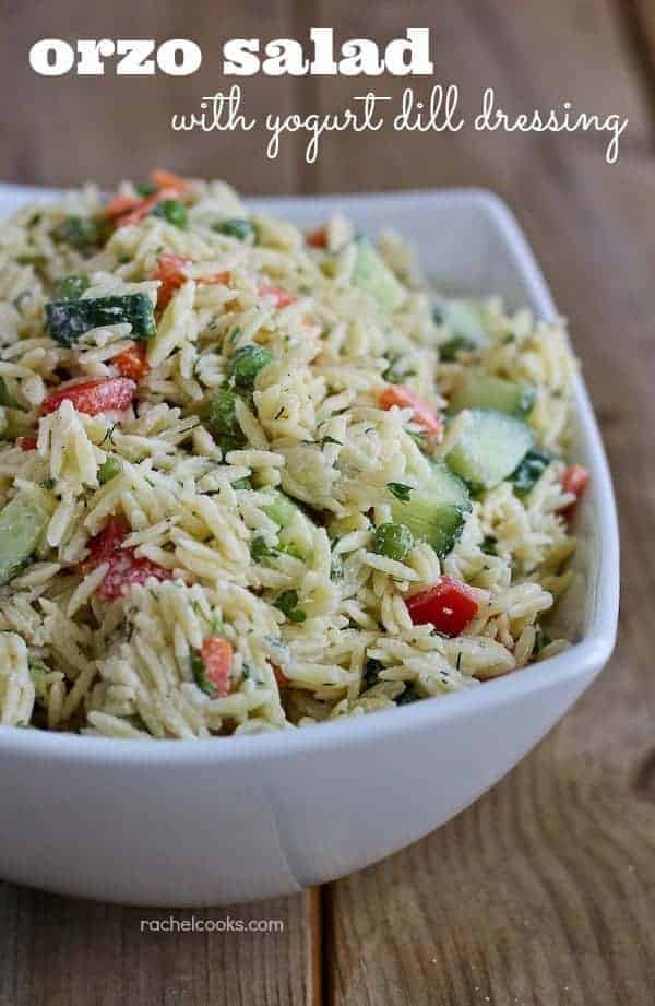 orzo salad recipe with yogurt dill dressing