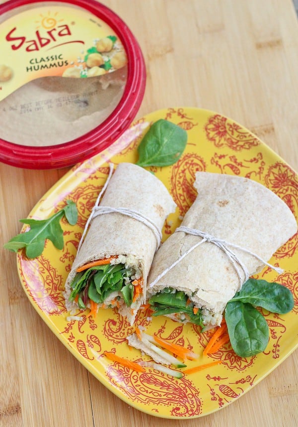 Quinoa Hummus Wrap on RachelCooks.com - a healthy, vegetarian meal