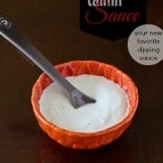 Tahini Sauce - only 4 ingredients - on RachelCooks.com