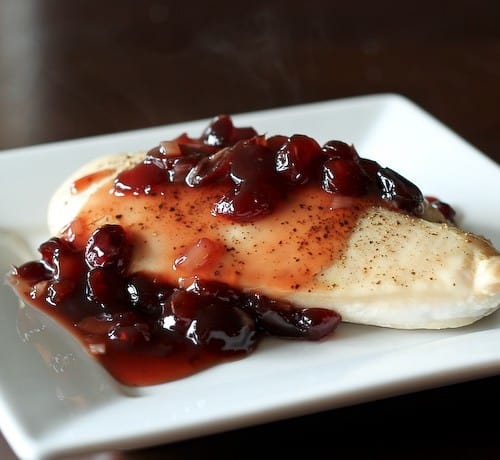 Chicken Breasts with Maple Cranberry Sauce - find the recipe on RachelCooks.com