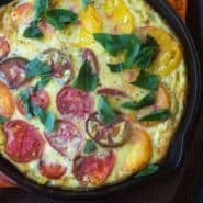 Heirloom Tomato Polenta Quiche - find the recipe on RachelCooks.com