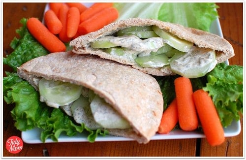 Tabasco Dill Cucumber Pita on TidyMom.Net