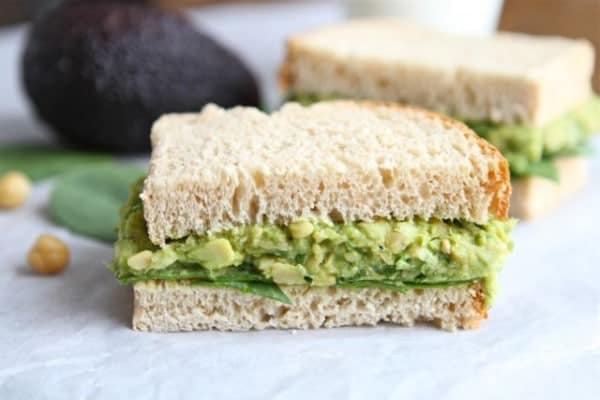 Smashed Chickpea and Avocado Sandwich on TwoPeasandTheirPod.com