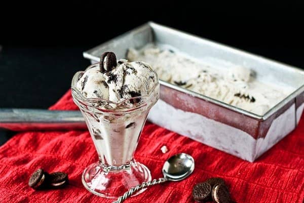 homemade cookies and cream ice cream