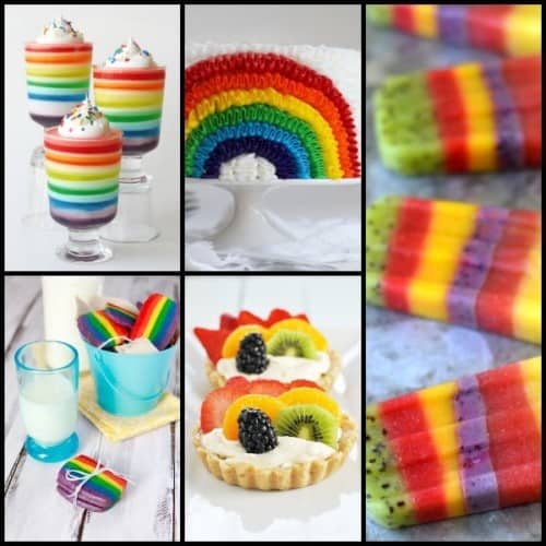 Desserts for a rainbow themed birthday party! RachelCooks.com