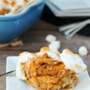 Sweet Potato Bread Pudding with Marshmallow Topping - Recipe on RachelCooks.com