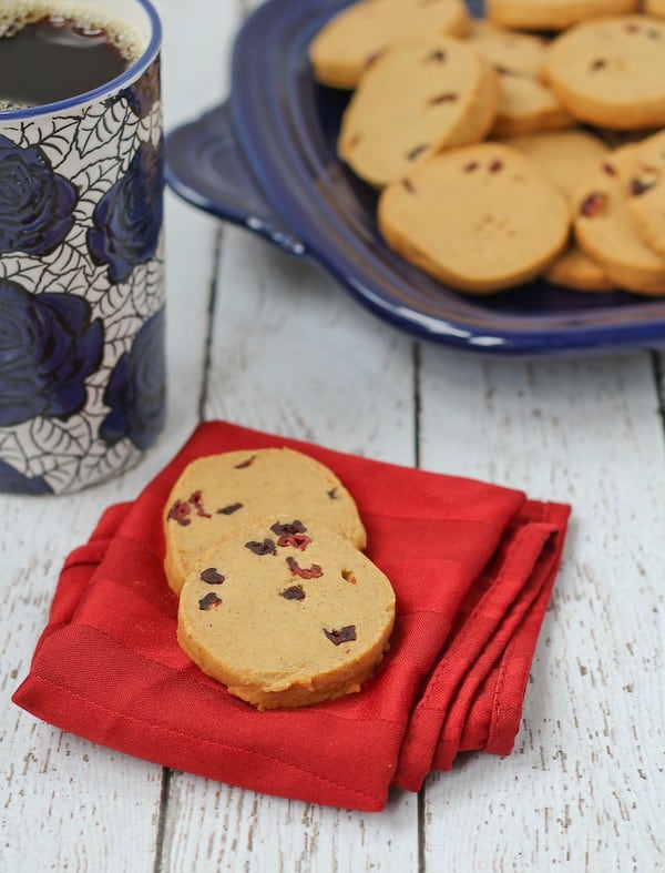 Gingerbread Shortbread Cookies with Cranberries | Rachel Cooks