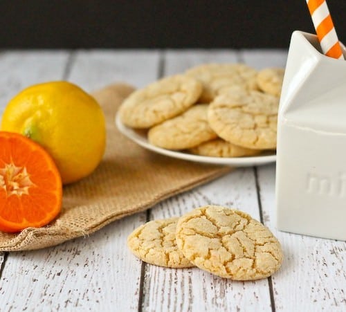 Lemon Clementine Crinkle Cookies on RachelCooks.com - you'll love these fresh and chewy cookies!