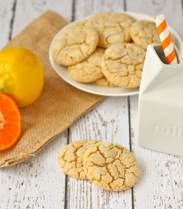 Lemon Clementine Crinkle Cookies on RachelCooks.com - you'll love these fresh and chewy cookies! 