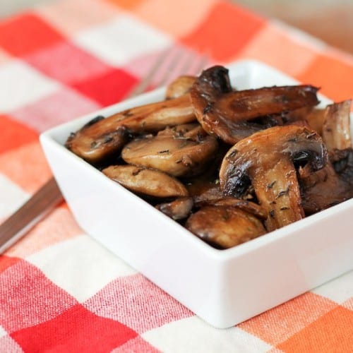 Easy Marsala Roasted Mushrooms on RachelCooks.com