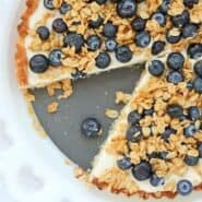 Yogurt Tart with Oat Crust and Crunchy Oat Topping - Get the recipe on RachelCooks.com!