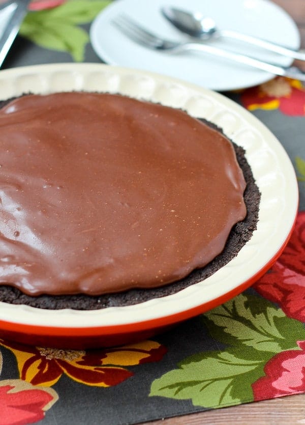 Irish Coffee Ice Cream Pie with Whiskey Ganache - Get the easy recipe on RachelCooks.com!