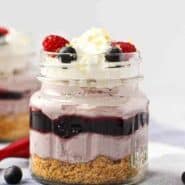 No Bake Lemon Berry Cheesecakes - get the easy dessert recipe on RachelCooks.com