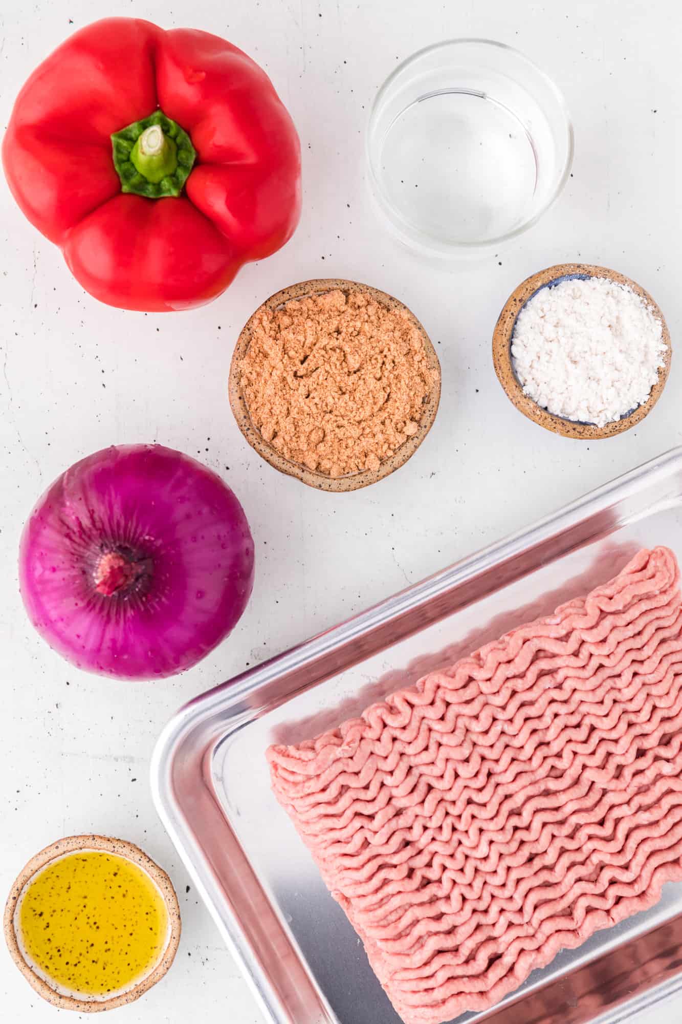 The ingredients for ground turkey tacos.