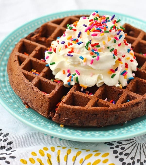 Brownie Waffles - Brownies in less than 6 minutes from start to finish. Get the EASY recipe on RachelCooks.com! 