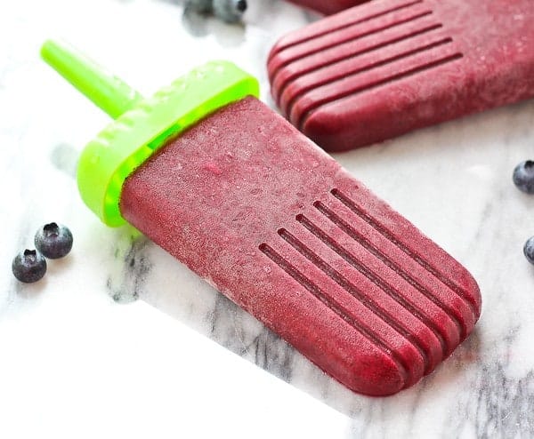 Tart Blueberry Lemon Popsicles - the perfect summer refreshment! Get the easy recipe on RachelCooks.com