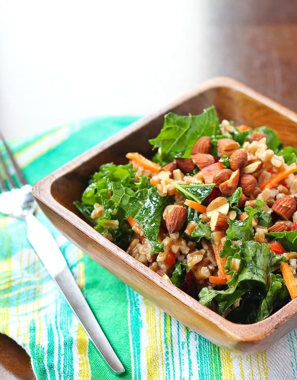 Kale Salad with Farro and Honey Dijon Dressing Recipe - Rachel Cooks®