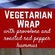 Vegetarian Wrap with Provolone and Roasted Red Pepper Hummus - get the easy lunch recipe on RachelCooks.com!