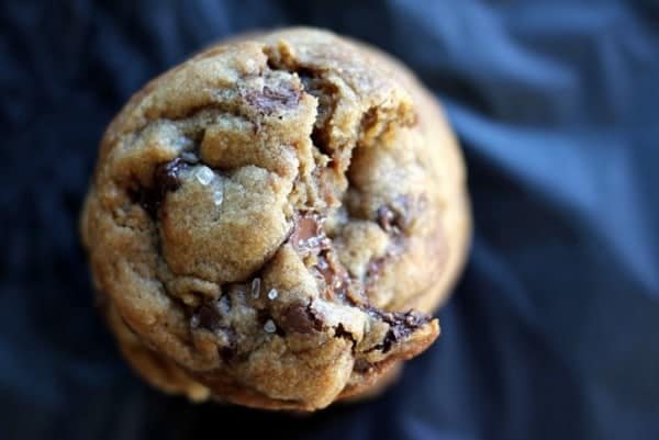 Nutella-Stuffed Brown Butter + Sea Salt Chocolate Chip Cookies from AmbitiousKitchen.com