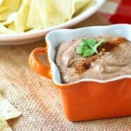 This healthy and creamy southwestern black bean dip only uses four ingredients and one packs an extra punch of protein. You'll love this for dipping or for spreading on sandwiches. Get the easy appetizer or snack recipe on RachelCooks.com!