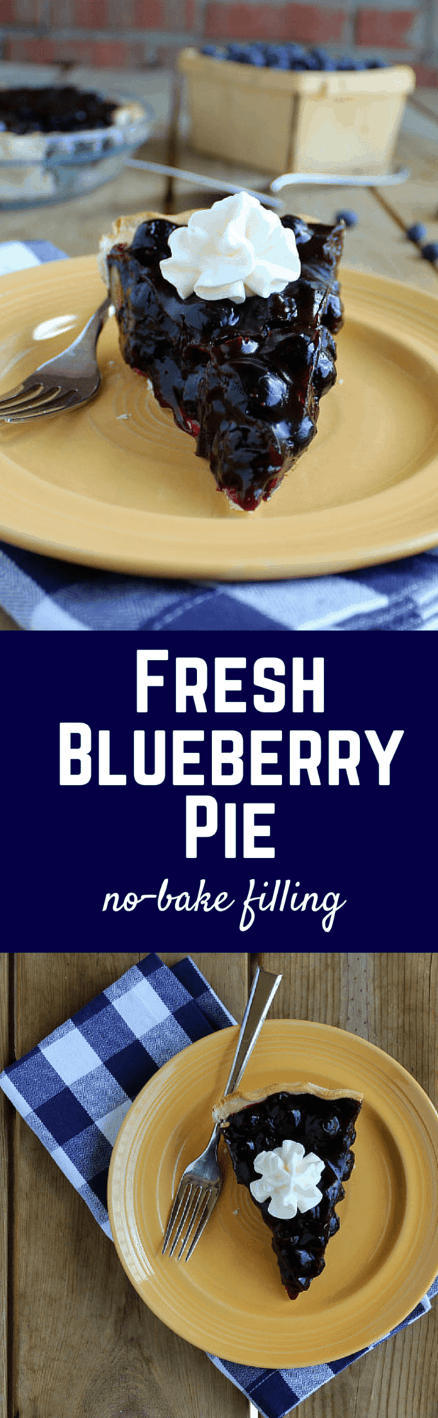 Fresh Blueberry Pie - This summertime recipe is one of my absolute favorites. The filling is no-bake! Get the easy recipe on RachelCooks.com.