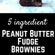 Peanut Butter Fudge Brownies - the ultimate decadent treat for people who love peanut butter and chocolate! Get the easy recipe on RachelCooks.com!