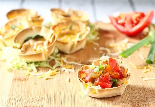 A healthy, fun, and delicious vegetarian meal in 20 minutes! The whole family will love these easy vegetarian taco cups. Get the recipe on RachelCooks.com!