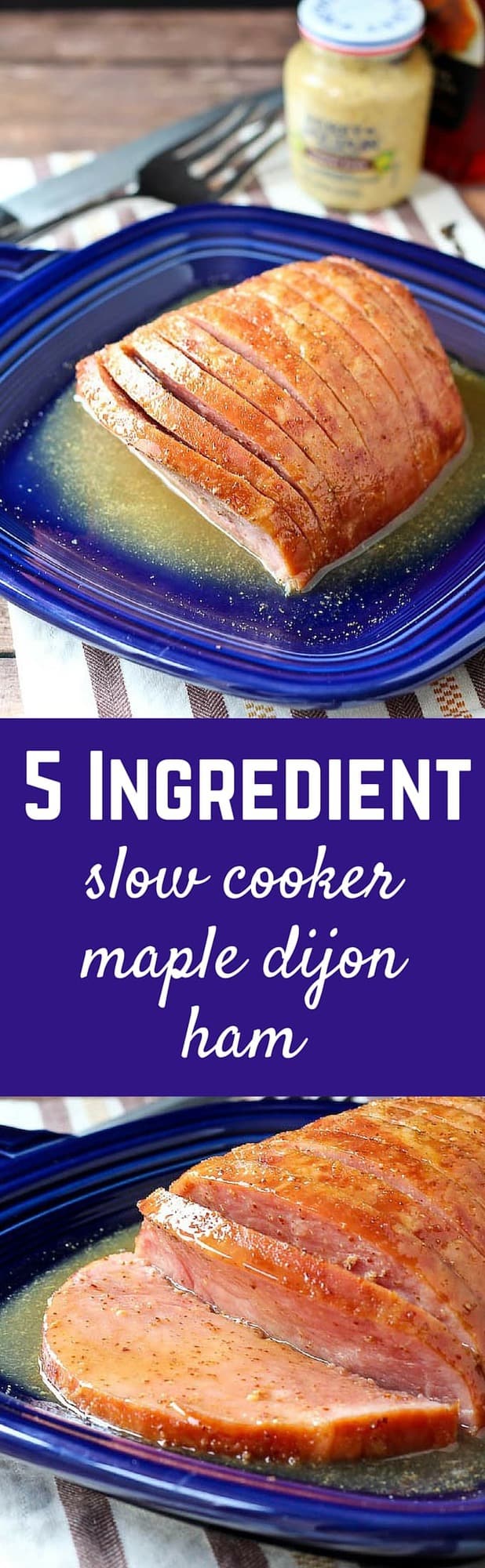 Whether you're entertaining or just looking for an easy dinner with great leftovers - this maple dijon ham is for you. Bonus: SLOW COOKER. Totally hands-off! Get the easy recipe on RachelCooks.com!
