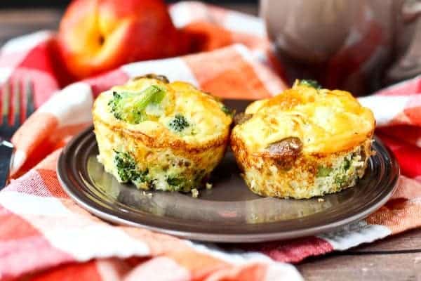 What is better than a healthy breakfast that is ready and portable? You'll love these sausage and broccoli mini frittatas! Get the easy recipe on RachelCooks.com!
