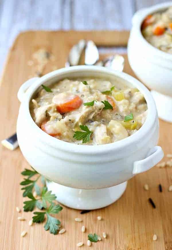 Creamy Chicken and Rice Soup Recipe - Olivia's Cuisine