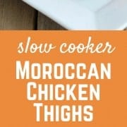 Slow Cooker Moroccan Chicken - this easy and flavorful crock pot meal will become a new family favorite! Get the recipe on RachelCooks.com!