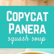 This Copycat Panera Bread Squash Soup tastes just like the original, but I made it a bit healthier! Get the easy fall soup recipe on RachelCooks.com!